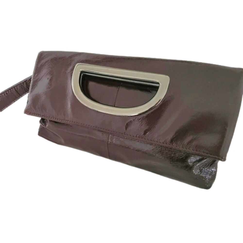 HOBO International  POLISHED Leather Envelop Flap Clutch with Magnet closure